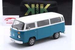 Volkswagen VW T2b Bus mit Fuchs Felgen Baujahr 1972 blau / weiß 1:18 KK-Scale