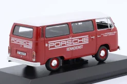 Volkswagen VW T2 Bus Porsche Renndienst 1972 rot 1:43 Minichamps