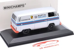 Volkswagen VW T2 Bus Porsche Renndienst 1972 silber 1:43 Minichamps