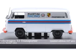 Volkswagen VW T2 Bus Porsche Renndienst 1972 silber 1:43 Minichamps