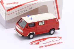 Volkswagen VW T3 Feuerwehr 1979 rot / weiß 1:64 Schuco