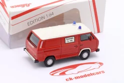 Volkswagen VW T3 Feuerwehr 1979 rot / weiß 1:64 Schuco