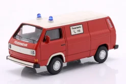 Volkswagen VW T3 Feuerwehr 1979 rot / weiß 1:64 Schuco
