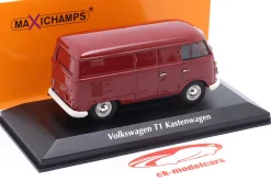 Volkswagen VW T1 Kastenwagen Baujahr 1963 dunkelrot 1:43 Minichamps