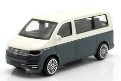 Volkswagen VW T6 Multivan Baujahr 2020 blaugrau / weiß 1:43 Bburago