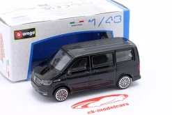 Volkswagen VW T6 Multivan Baujahr 2020 schwarz 1:43 Bburago