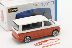 Volkswagen VW T6 Multivan Baujahr 2020 weiß / braun metallic 1:43 Bburago