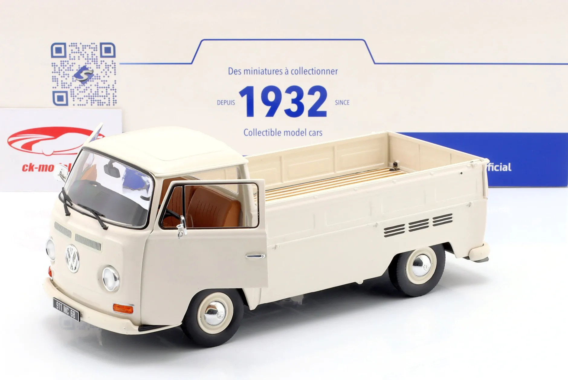 Volkswagen VW T2 Pick-Up Porsche Racing 1968 weiß 1:18 Solido