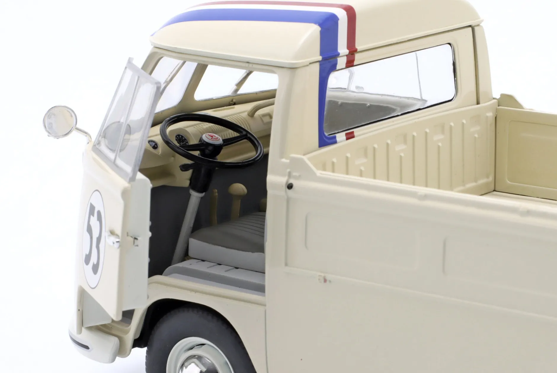 Volkswagen VW T1 Pick-Up Racer #53 Baujahr 1950 creme weiß 1:18 Solido