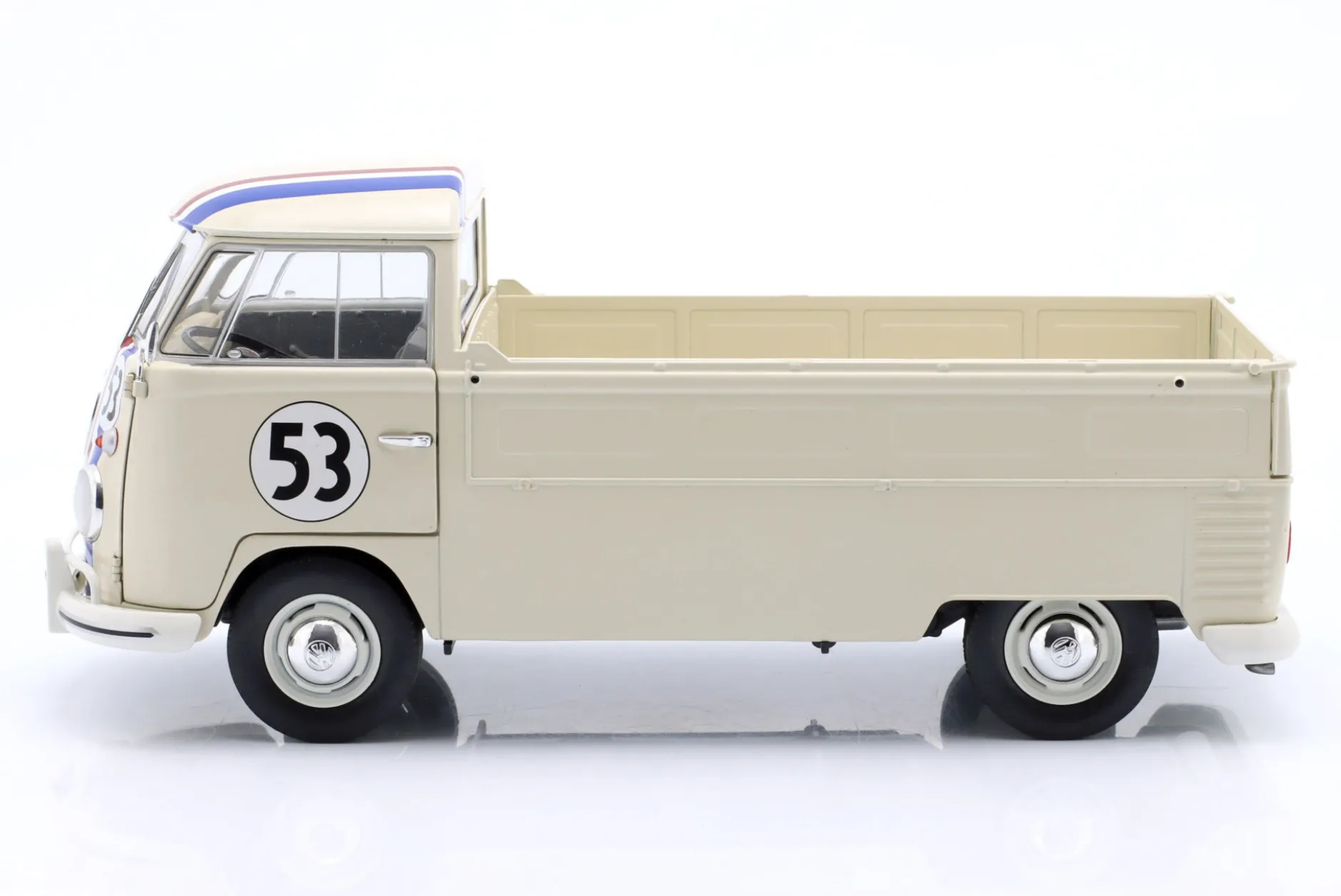 Volkswagen VW T1 Pick-Up Racer #53 Baujahr 1950 creme weiß 1:18 Solido