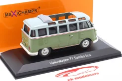 Volkswagen VW T1 Samba Baujahr 1961 grün / grau 1:43 Minichamps