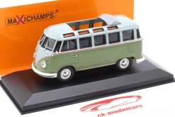 Volkswagen VW T1 Samba Baujahr 1961 grün / grau 1:43 Minichamps