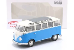 Volkswagen VW T1 Samba Bus Baujahr 1962 blau / weiß 1:18 Solido