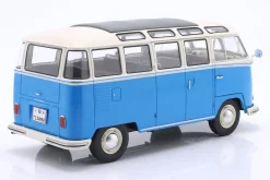 Volkswagen VW T1 Samba Bus Baujahr 1962 blau / weiß 1:18 Solido