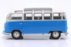 Volkswagen VW T1 Samba Bus Baujahr 1962 blau / weiß 1:18 Solido