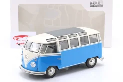 Volkswagen VW T1 Samba Bus Baujahr 1962 blau / weiß 1:18 Solido