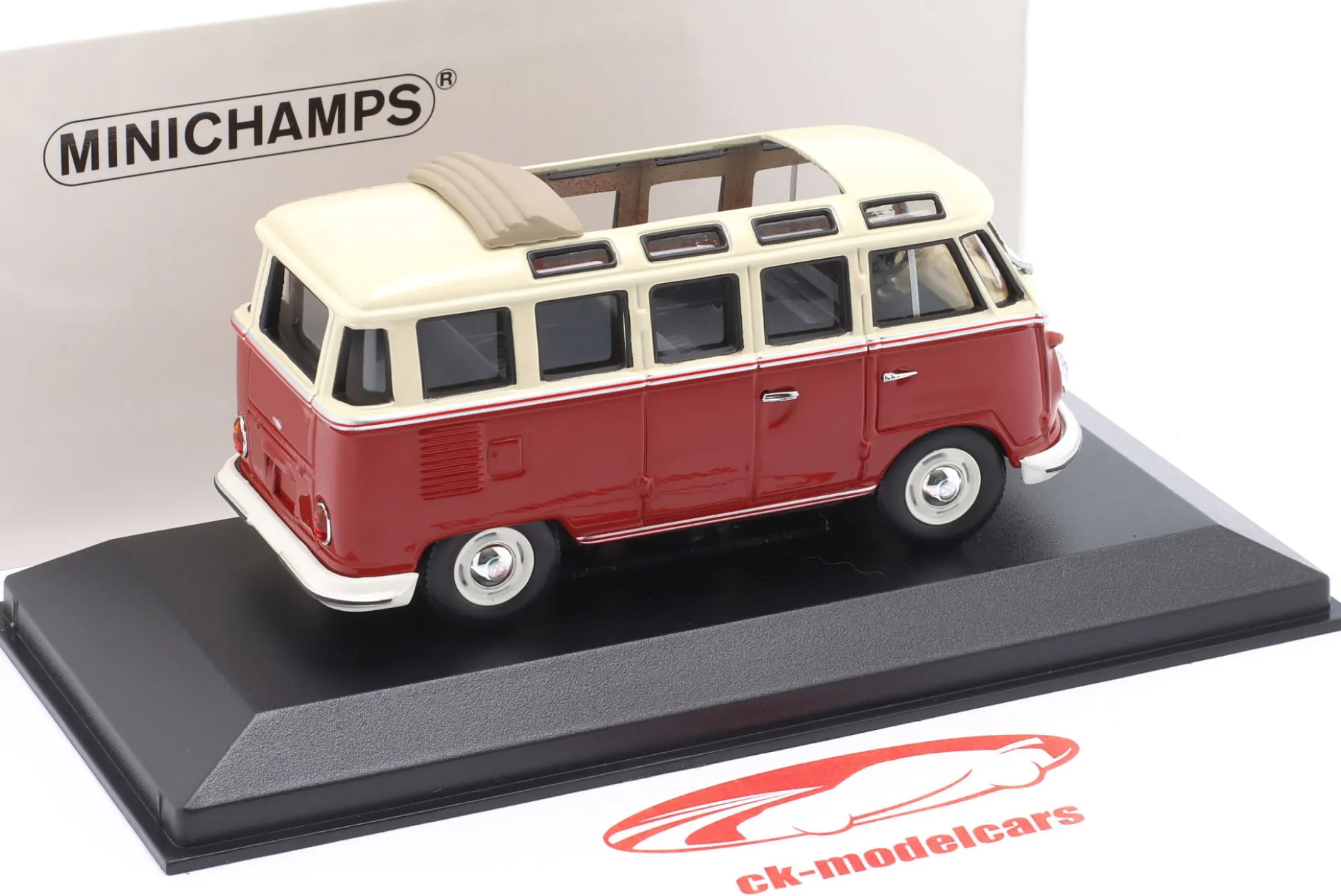Volkswagen VW T1 Samba Bus Baujahr 1963 beige / rot 1:43 Minichamps