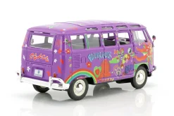 Volkswagen VW T1 Samba Bus Hippie Line Flower Power lila 1:24 Maisto