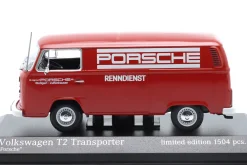 Volkswagen VW T2 Transporter Porsche Renndienst 1972 rot 1:43 Minichamps