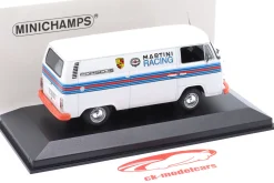 Volkswagen VW T2 Transporter Porsche Renndienst Martini Design 1:43 Minichamps