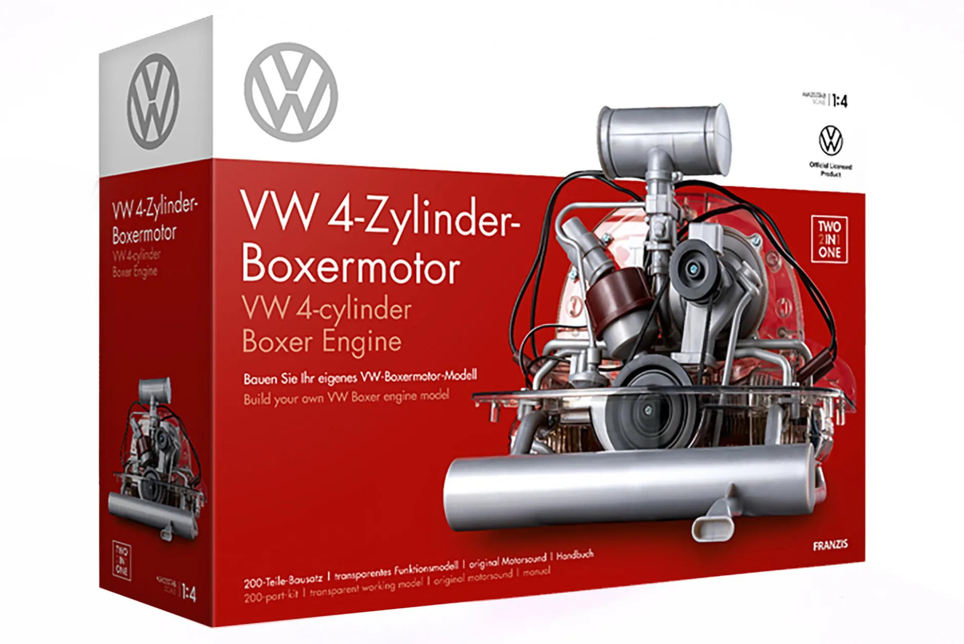 Volkswagen VW 4-Zylinder-Boxermotor Baujahr 1949-1953 Bausatz 1:4 Franzis