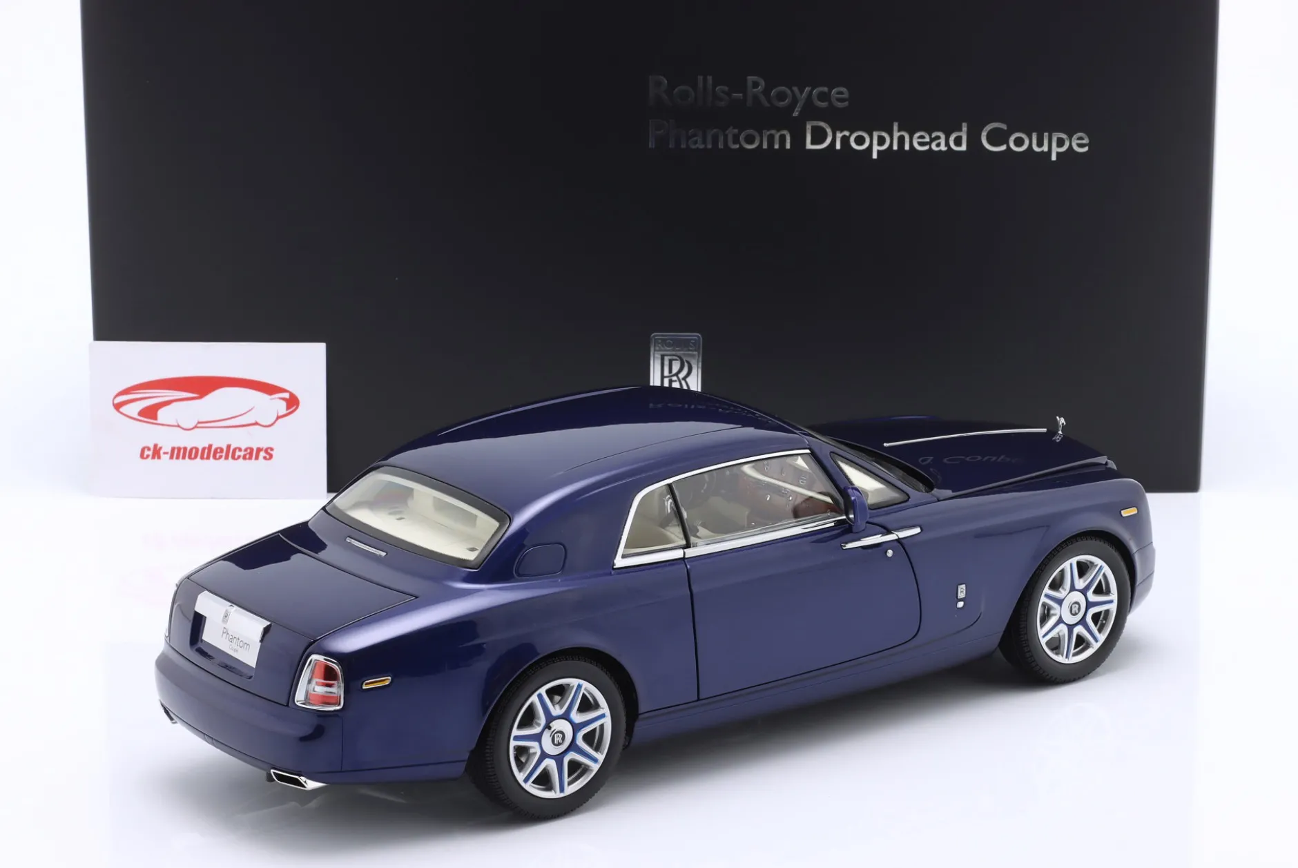 2.Wahl/ Rolls Royce Phantom Coupe 2-Türer Baujahr 2008 blau metallic 1:18 Kyosho